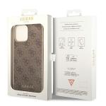 Carcasa Guess 4G Charms compatibila cu iPhone 14 Pro, Maro 8 - lerato.ro