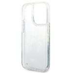 Carcasa Guess Flower Liquid Glitter compatibila cu iPhone 14 Pro, Verde 8 - lerato.ro