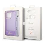 Carcasa Guess Translucent Pearl Strap compatibila cu iPhone 14 Pro, Mov 8 - lerato.ro
