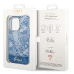 Carcasa Guess Porcelain Collection compatibila cu iPhone 14 Pro, Albastru 9 - lerato.ro