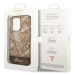 Carcasa Guess Porcelain Collection compatibila cu iPhone 14 Pro, Maro 9 - lerato.ro
