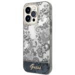 Carcasa Guess Porcelain Collection compatibila cu iPhone 14 Pro, Gri 3 - lerato.ro