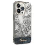 Carcasa Guess Porcelain Collection compatibila cu iPhone 14 Pro, Gri 5 - lerato.ro