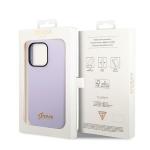 Carcasa Guess Silicone Vintage Gold Logo compatibila cu iPhone 14 Pro, Mov 9 - lerato.ro