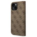 Carcasa Guess 4G Vintage Gold Logo compatibila cu iPhone 14, Maro 3 - lerato.ro