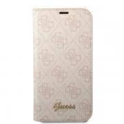 Carcasa Guess 4G Vintage Gold Logo compatibila cu iPhone 14 Pro, Roz