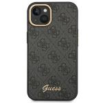 Carcasa Guess 4G Vintage Gold Logo compatibila cu iPhone 14, Negru 2 - lerato.ro