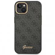 Carcasa Guess 4G Vintage Gold Logo compatibila cu iPhone 14, Negru