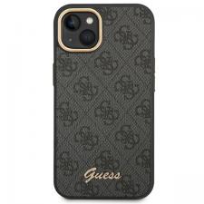 Carcasa Guess 4G Vintage Gold Logo compatibila cu iPhone 14, Negru