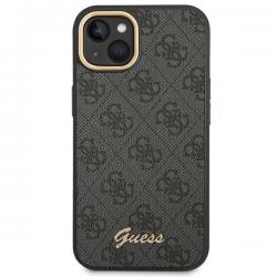 Carcasa Guess 4G Vintage Gold Logo compatibila cu iPhone 14, Negru