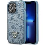 Carcasa Guess 4G Triangle Logo Cardslot compatibila cu iPhone 13 Pro / 13, Albastru 4 - lerato.ro