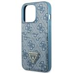 Carcasa Guess 4G Triangle Logo Cardslot compatibila cu iPhone 13 Pro / 13, Albastru 7 - lerato.ro