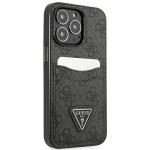Carcasa Guess 4G Triangle Logo Cardslot compatibila cu iPhone 13 Pro / 13, Negru 5 - lerato.ro