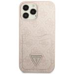 Carcasa Guess 4G Triangle Logo Cardslot compatibila cu iPhone 13 Pro / 13, Roz 2 - lerato.ro