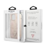 Carcasa Guess 4G Triangle Logo Cardslot compatibila cu iPhone 13 Pro / 13, Roz 9 - lerato.ro