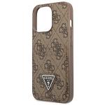 Carcasa Guess 4G Triangle Logo Cardslot compatibila cu iPhone 13 Pro / 13, Maro 7 - lerato.ro