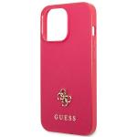 Carcasa Guess Saffiano 4G Small Metal Logo compatibila cu iPhone 13 Pro / 13, Roz 6 - lerato.ro