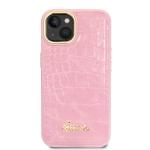Carcasa Guess Croco Collection compatibila cu iPhone 14 Plus, Roz 2 - lerato.ro
