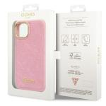 Carcasa Guess Croco Collection compatibila cu iPhone 14 Plus, Roz 9 - lerato.ro