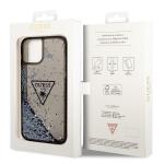 Carcasa Guess Liquid Glitter Palm compatibila cu iPhone 14, Negru 9 - lerato.ro