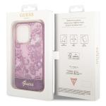 Carcasa Guess Porcelain Collection compatibila cu iPhone 14 Pro Max, Fuchsia 9 - lerato.ro