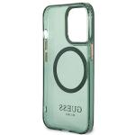 Carcasa Guess Gold Outline Translucent cu MagSafe compatibila cu iPhone 13 Pro / 13, Verde 8 - lerato.ro