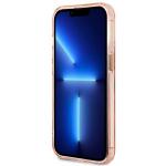 Carcasa Guess Gold Outline Translucent cu MagSafe compatibila cu iPhone 13 Pro / 13, Roz 6 - lerato.ro