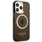 Carcasa Guess Gold Outline Translucent cu MagSafe compatibila cu iPhone 13 Pro / 13, Negru 5 - lerato.ro