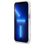 Carcasa Guess Metal Outline cu MagSafe compatibila cu iPhone 13 Pro / 13, Roz 6 - lerato.ro