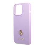 Carcasa Guess Saffiano 4G Logo Metalic compatibila cu iPhone 13 Pro Max, Mov 7 - lerato.ro