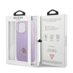 Carcasa Guess Saffiano 4G Logo Metalic compatibila cu iPhone 13 Pro Max, Mov 9 - lerato.ro