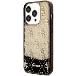 Carcasa Guess Liquid Glitter 4G Transculent compatibila cu iPhone 14 Pro, Negru 3 - lerato.ro
