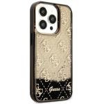 Carcasa Guess Liquid Glitter 4G Transculent compatibila cu iPhone 14 Pro, Negru 5 - lerato.ro