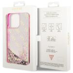 Carcasa Guess Liquid Glitter 4G Translucent compatibila cu iPhone 14 Pro Max, Roz 9 - lerato.ro