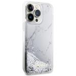 Carcasa Guess Liquid Glitter Marble compatibila cu iPhone 14 Pro Max, Alb 5 - lerato.ro