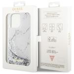 Carcasa Guess Liquid Glitter Marble compatibila cu iPhone 14 Pro Max, Alb 9 - lerato.ro