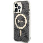 Carcasa Guess 4G MagSafe compatibila cu iPhone 13 Pro / 13, Negru 3 - lerato.ro