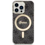 Carcasa Guess 4G MagSafe compatibila cu iPhone 13 Pro / 13, Negru 2 - lerato.ro