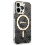 Carcasa Guess 4G MagSafe compatibila cu iPhone 13 Pro / 13, Negru 4 - lerato.ro