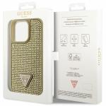 Carcasa Guess Rhinestone Triangle compatibila cu iPhone 14 Pro, Gold 9 - lerato.ro