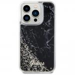 Carcasa Guess Liquid Glitter Marble compatibila cu iPhone 14 Pro, Negru 2 - lerato.ro