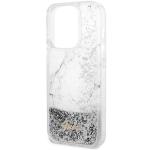 Carcasa Guess Liquid Glitter Marble compatibila cu iPhone 14 Pro, Alb 7 - lerato.ro