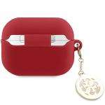 Carcasa Guess 3D Rubber 4G Diamond Charm compatibila cu Apple AirPods Pro 2, Rosu 3 - lerato.ro