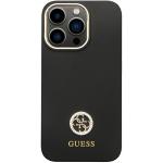 Carcasa Guess Silicon Logo Strass 4G compatibila cu iPhone 13 Pro / 13, Negru 2 - lerato.ro