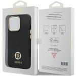 Carcasa Guess Silicon Logo Strass 4G compatibila cu iPhone 13 Pro / 13, Negru 9 - lerato.ro