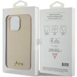 Carcasa Guess Glitter Glossy Script compatibila cu iPhone 15 Pro Max, Gold 9 - lerato.ro