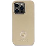Carcasa Guess Strass Metal Logo compatibila cu iPhone 15 Pro, Gold 2 - lerato.ro