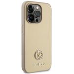 Carcasa Guess 4G Logo Metal Strass compatibila cu iPhone 15 Pro Max, Gold 5 - lerato.ro