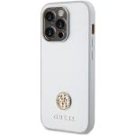 Carcasa Guess 4G Strass Metal Logo compatibila cu iPhone 15 Pro, Silver 3 - lerato.ro