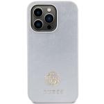 Carcasa Guess 4G Strass Metal Logo compatibila cu iPhone 15 Pro, Silver 2 - lerato.ro